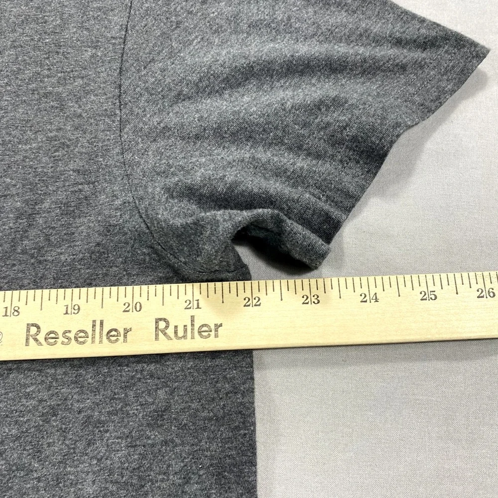 Polo‎ Ralph Lauren Shirt Mens Large Gray Black Pony Pullover Crew Neck Tee Adult